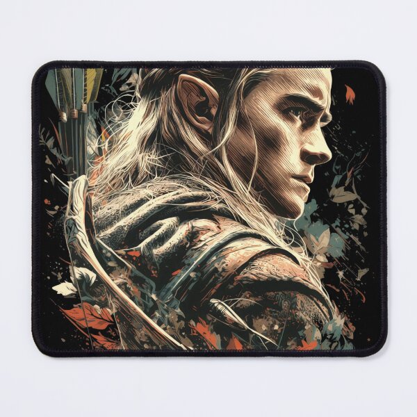 Item preview, Legolas Lord of the Rings LOTR Elf Archer Orlando Bloom Mirkwood Prince Greenleaf Bow and Arrow Fellowship Hobbit Fan Art Portrait Poster T-Shirt Sticker Gift designed and sold by Senpaiwaves.