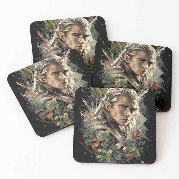 Item preview, Legolas Lord of the Rings LOTR Elf Archer Orlando Bloom Mirkwood Prince Greenleaf Bow and Arrow Fellowship Hobbit Fan Art Portrait Poster T-Shirt Sticker Gift designed and sold by Senpaiwaves.