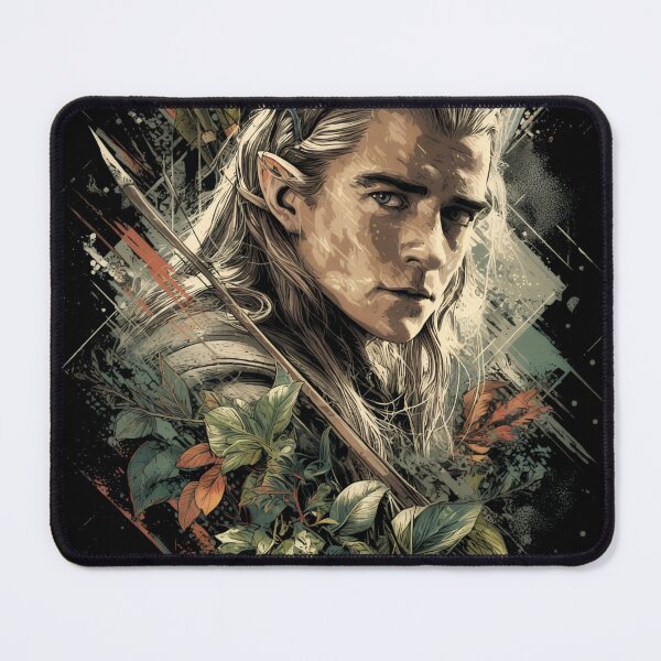 Item preview, Legolas Lord of the Rings LOTR Elf Archer Orlando Bloom Mirkwood Prince Greenleaf Bow and Arrow Fellowship Hobbit Fan Art Portrait Poster T-Shirt Sticker Gift designed and sold by Senpaiwaves.