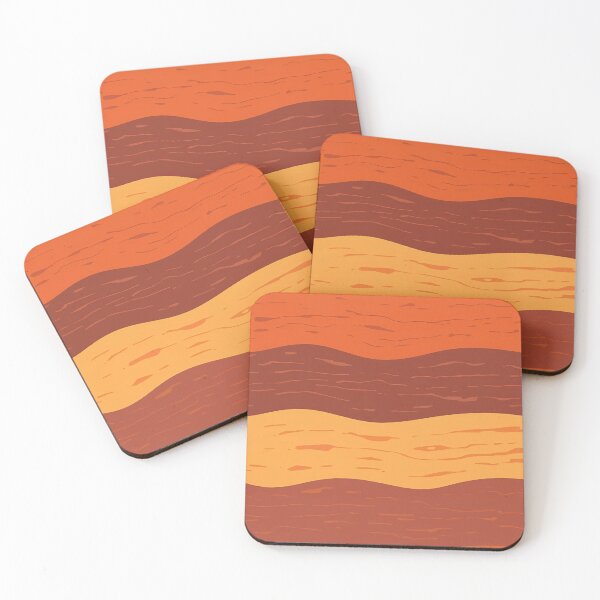 Item preview, Wavy stripe pattern in orange, yellow, dark red, terracotta designed and sold by angel-cat-22.