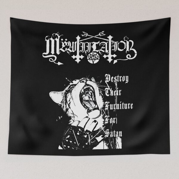 Item preview, Mëwtiilation - Black Metal Cat design like Mütiilation Destroy for Satan designed and sold by Dollycat Industries.