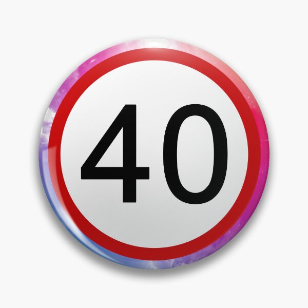 Artikelvorschau, 40, Verkehrsschild, Altersschild, Geburtstag, Geschwindigkeit, Vierzig entworfen und verkauft von AASparksDesigns.