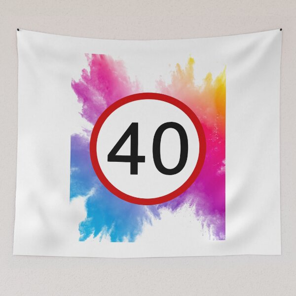 Item preview, 40, Road Sign, Age Sign, Birthday, Speed, Forty designed and sold by AASparksDesigns.