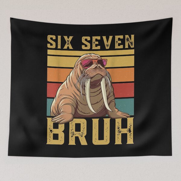 Item preview, Funny Walrus Bruh Retro T-Shirt Design designed and sold by LashondaGreen89.