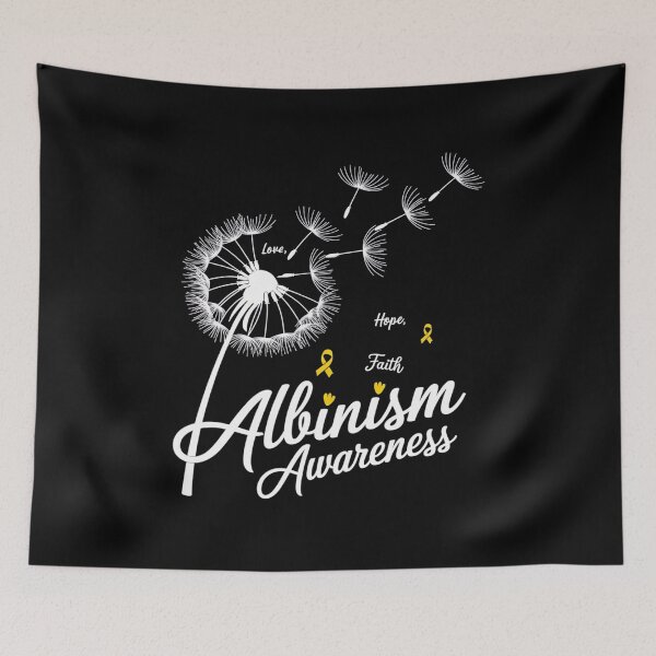 Item preview, Albinism Awareness Dandelion Support In June Yellow Ribbon designed and sold by SIGORDESIGN.