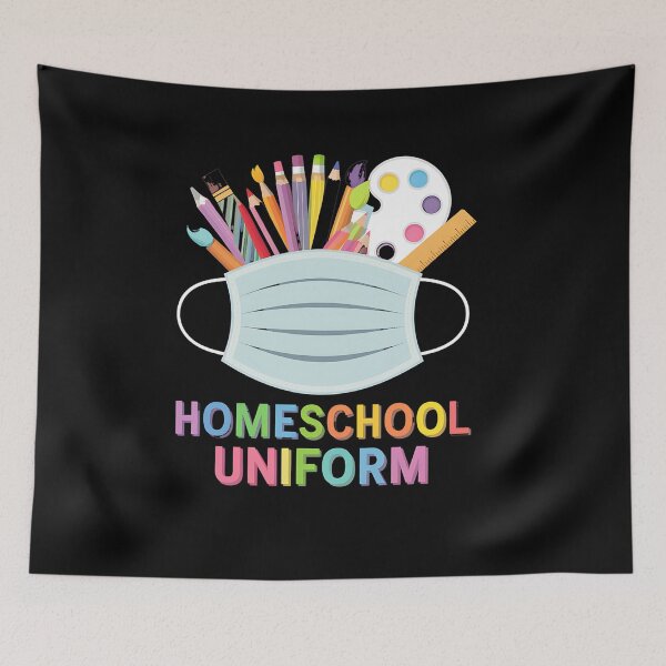 Item preview, Homeschool Mask Funny 100 Days of School designed and sold by TiredPack.