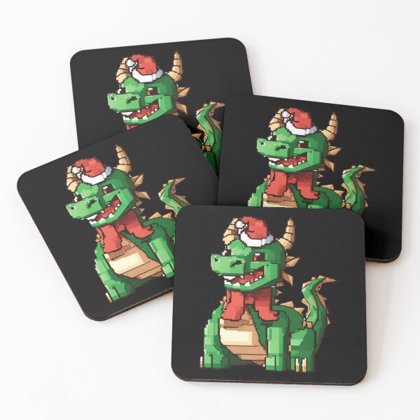 Item preview, Green Dragon smile of Christmas PIXEL  designed and sold by ciejkale9.