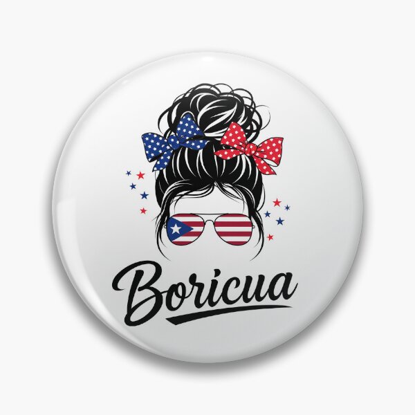 Item preview, Puerto Rico Hispanic Heritage Messy Bun Puerto Rican designed and sold by SIGORDESIGN.