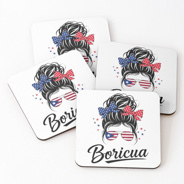 Item preview, Puerto Rico Hispanic Heritage Messy Bun Puerto Rican designed and sold by SIGORDESIGN.