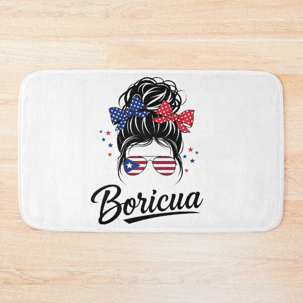 Item preview, Puerto Rico Hispanic Heritage Messy Bun Puerto Rican designed and sold by SIGORDESIGN.