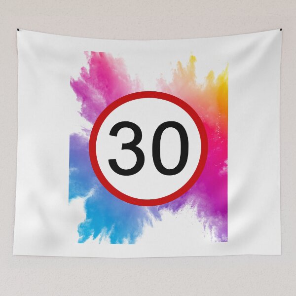 Item preview, 30, Road Sign, Age Sign, Birthday, Speed, Thirty designed and sold by AASparksDesigns.