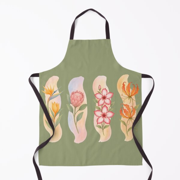 Item preview, Soft Pastel Brushstrokes — Protea, Birds of Paradise, Sabi Star & Flame Lily designed and sold by MvuuStudio.