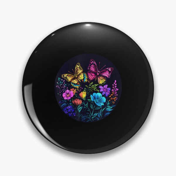 Item preview, Vibrant Butterflies Over Rainbow Flowers designed and sold by BarbaraLillie.