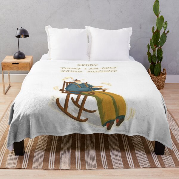 Item preview, Sorry, Today I’m Busy Doing Nothing – Cozy Lazy Day Illustration Art designed and sold by Gurjeetpixelart.
