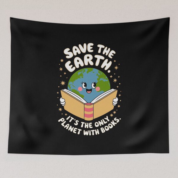 Item preview, Save Earth It´s Only Planet With Books Reader Earth day designed and sold by JonathalIngham.