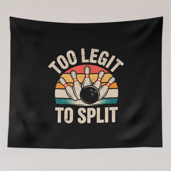 Item preview, Vintage Too Legit To Split Bowling Team Funny Bowler Joke designed and sold by DanielleTonia.