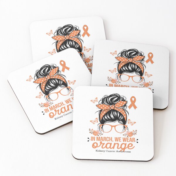 Item preview, In March We Wear Orange Kidney Cancer Awareness Messy designed and sold by SIGORDESIGN.
