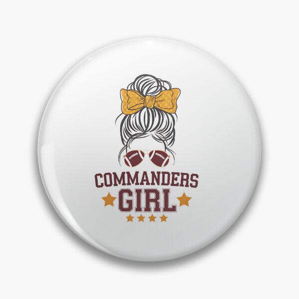 Item preview, Commanders Girl Messy Bun Sports designed and sold by TiredPack.