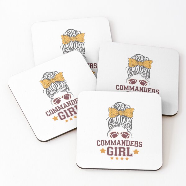 Item preview, Commanders Girl Messy Bun Sports designed and sold by TiredPack.