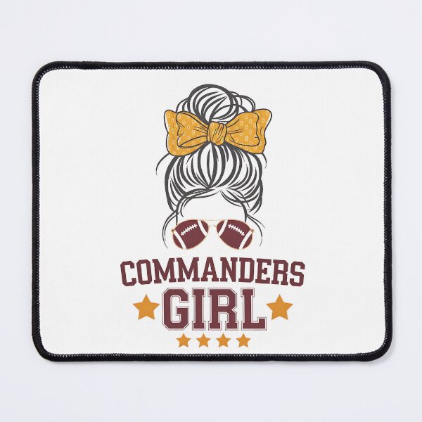 Item preview, Commanders Girl Messy Bun Sports designed and sold by TiredPack.