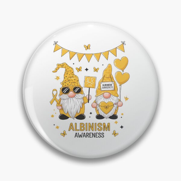 Item preview, Albinism Awareness Month Gnome June Yellow Ribbon Support designed and sold by SIGORDESIGN.