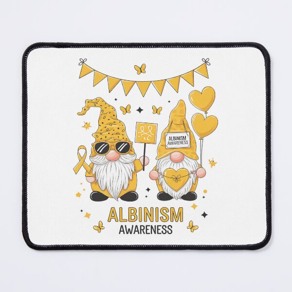 Item preview, Albinism Awareness Month Gnome June Yellow Ribbon Support designed and sold by SIGORDESIGN.