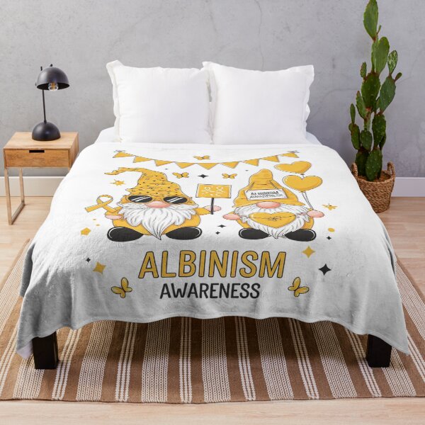 Item preview, Albinism Awareness Month Gnome June Yellow Ribbon Support designed and sold by SIGORDESIGN.
