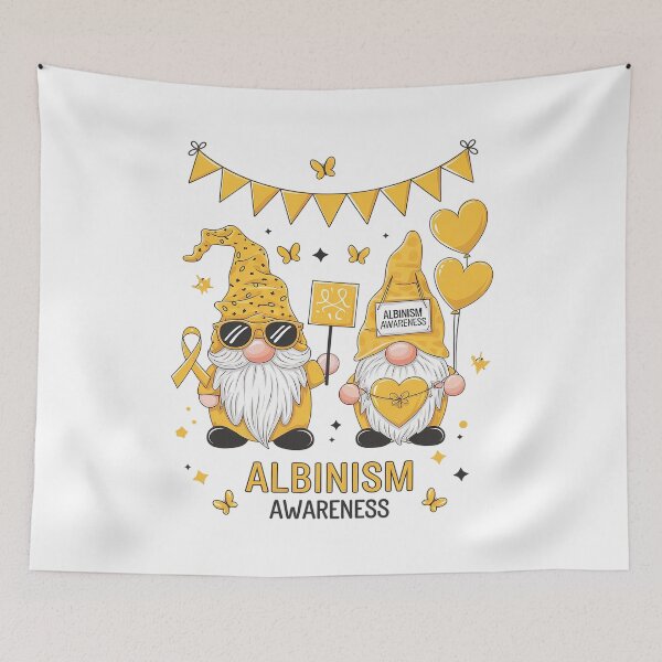 Item preview, Albinism Awareness Month Gnome June Yellow Ribbon Support designed and sold by SIGORDESIGN.