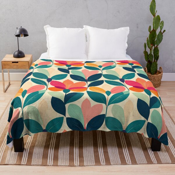 Item preview, Bold Modern Graphic Floral Pattern • Retro Maximalist Flowers designed and sold by baheeya.