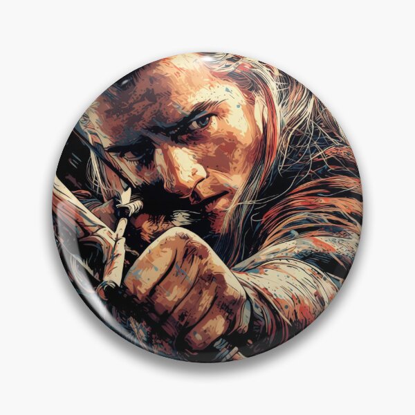 Item preview, Legolas Lord of the Rings LOTR Elf Archer Orlando Bloom Mirkwood Prince Greenleaf Bow and Arrow Fellowship Hobbit Fan Art Portrait Poster T-Shirt Sticker Gift designed and sold by Senpaiwaves.