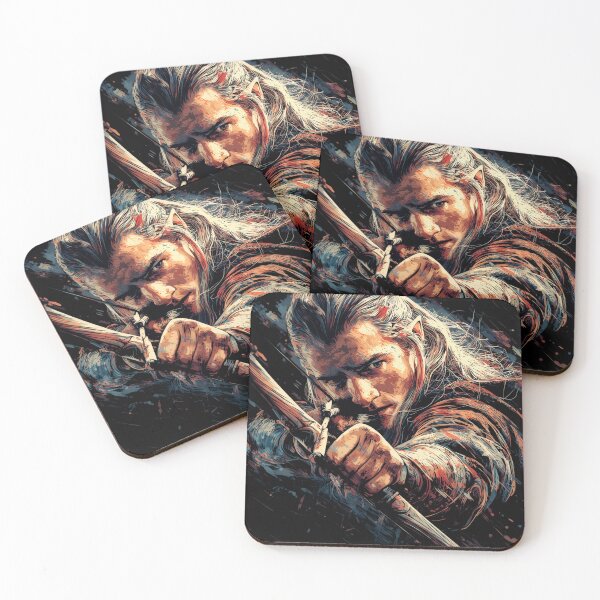 Item preview, Legolas Lord of the Rings LOTR Elf Archer Orlando Bloom Mirkwood Prince Greenleaf Bow and Arrow Fellowship Hobbit Fan Art Portrait Poster T-Shirt Sticker Gift designed and sold by Senpaiwaves.