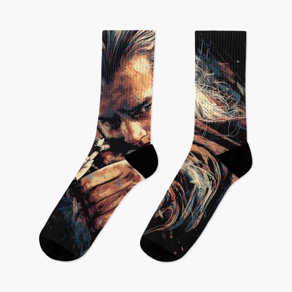 Item preview, Legolas Lord of the Rings LOTR Elf Archer Orlando Bloom Mirkwood Prince Greenleaf Bow and Arrow Fellowship Hobbit Fan Art Portrait Poster T-Shirt Sticker Gift designed and sold by Senpaiwaves.