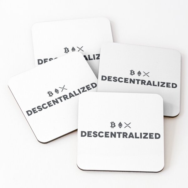 Item preview, Decentralized Crypto Philosophy | BTC ETH XRP Logos (Alternative: Cryptocurrency Investor - Decentralized, Not Controlled) designed and sold by FashionTraders.