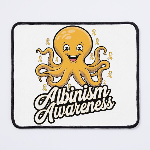 Item preview, Albinism Awareness Ribbon Octopus Yellow Support In June designed and sold by SIGORDESIGN.