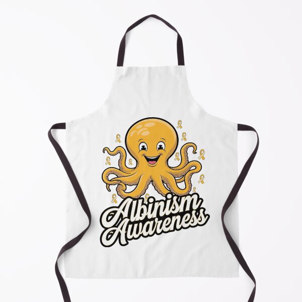 Item preview, Albinism Awareness Ribbon Octopus Yellow Support In June designed and sold by SIGORDESIGN.