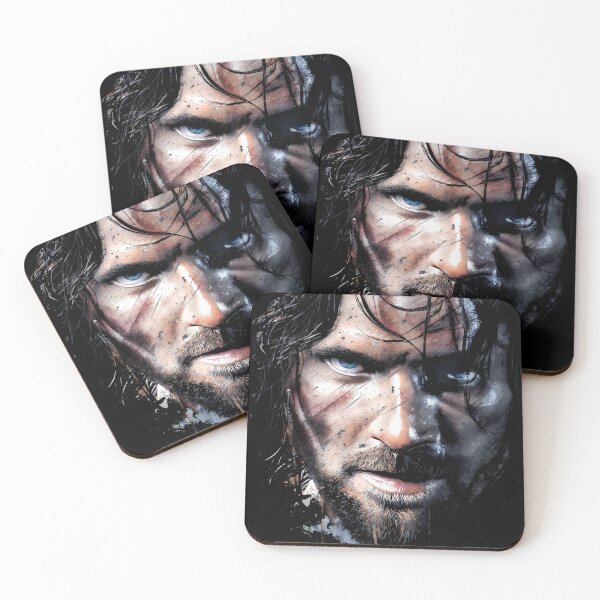 Item preview, Aragorn Lord of the Rings LOTR Viggo Mortensen Strider King Elessar Anduril Ranger of the North Gondor Arwen Fellowship Fan Art Portrait Poster T-Shirt Sticker Gift designed and sold by Senpaiwaves.