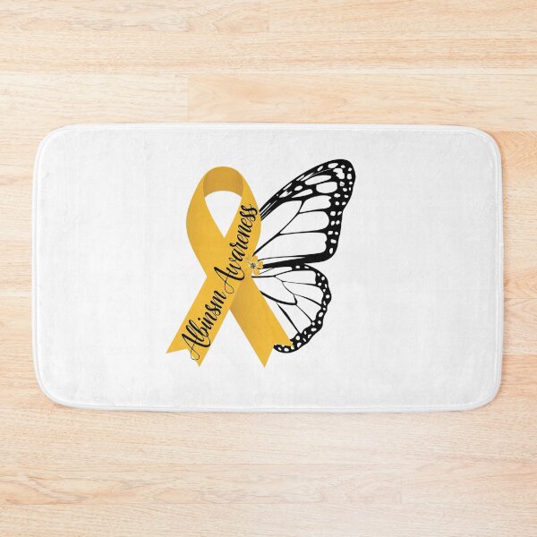 Item preview, Albinism Awareness Support In June Yellow Ribbon Butterfly designed and sold by SIGORDESIGN.