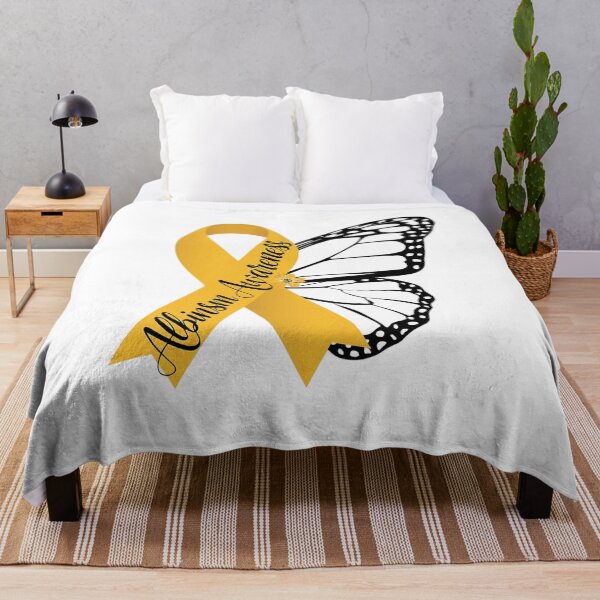 Item preview, Albinism Awareness Support In June Yellow Ribbon Butterfly designed and sold by SIGORDESIGN.