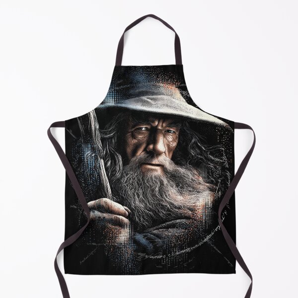 Item preview, Gandalf Lord of the Rings LOTR Ian McKellen Gandalf the Grey Gandalf the White Wizard Staff Glamdring You Shall Not Pass Balrog Moria Fellowship Fan Art Portrait Poster T-Shirt Sticker Gift designed and sold by Senpaiwaves.