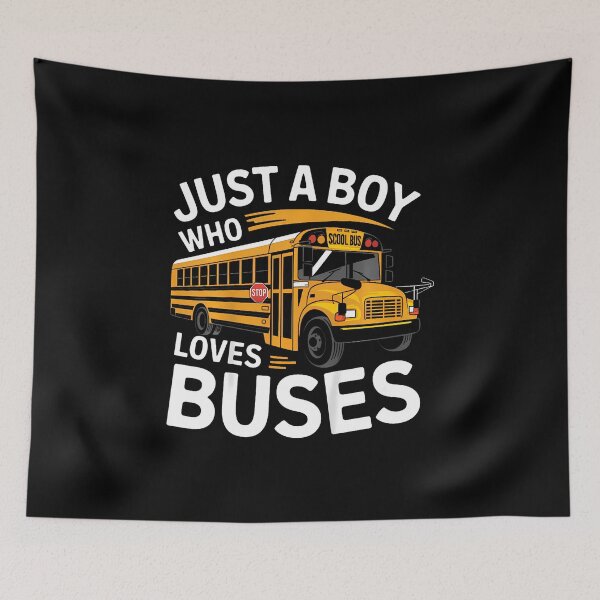 Item preview, School Bus Just A Boy Who Loves Buses designed and sold by DanielleTonia.
