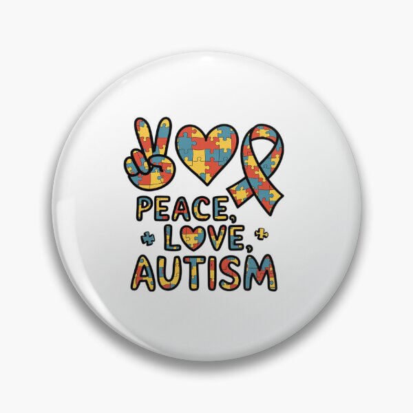 Item preview, Autism Awareness Peace Love Autism In April We Wear Blue designed and sold by SIGORDESIGN.