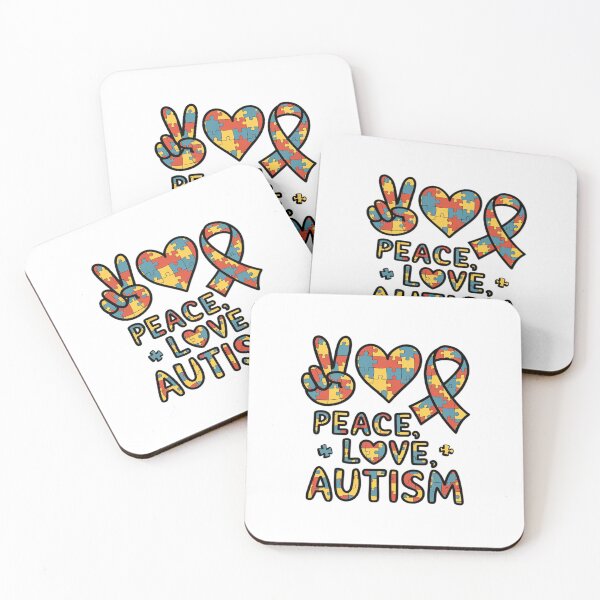 Item preview, Autism Awareness Peace Love Autism In April We Wear Blue designed and sold by SIGORDESIGN.
