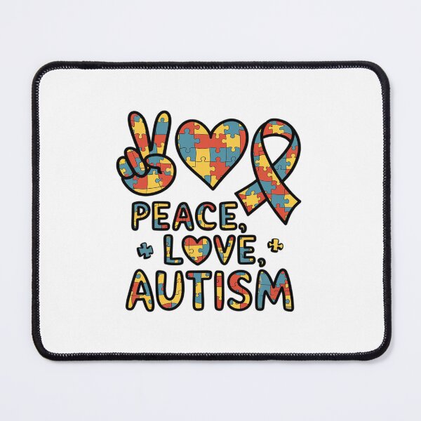 Item preview, Autism Awareness Peace Love Autism In April We Wear Blue designed and sold by SIGORDESIGN.