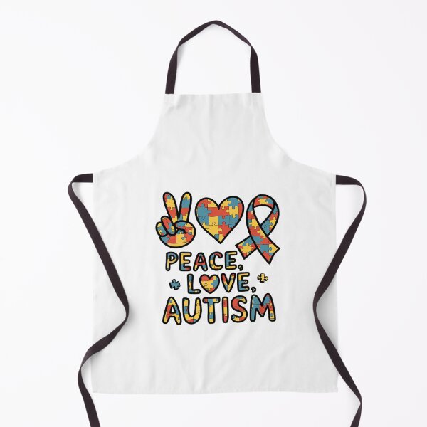 Item preview, Autism Awareness Peace Love Autism In April We Wear Blue designed and sold by SIGORDESIGN.