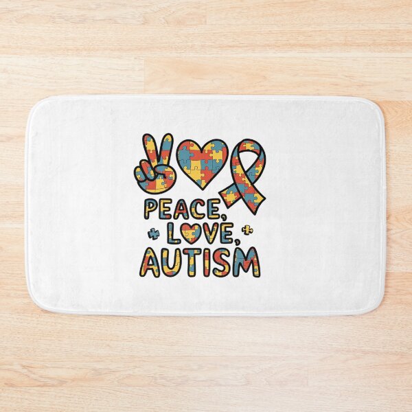 Item preview, Autism Awareness Peace Love Autism In April We Wear Blue designed and sold by SIGORDESIGN.
