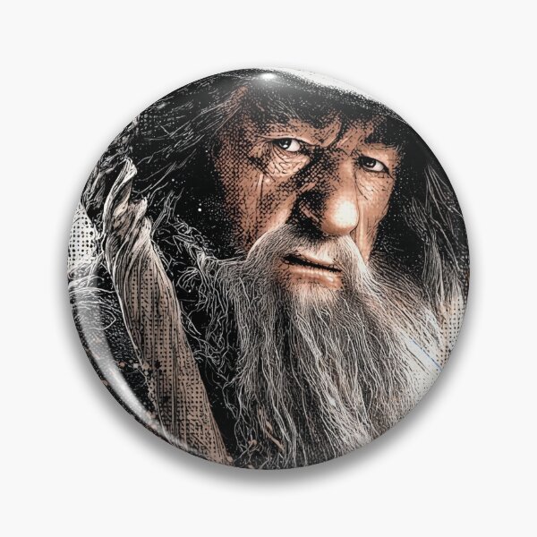 Item preview, Gandalf Lord of the Rings LOTR Ian McKellen Gandalf the Grey Gandalf the White Wizard Staff Glamdring You Shall Not Pass Balrog Moria Fellowship Fan Art Portrait Poster T-Shirt Sticker Gift designed and sold by Senpaiwaves.