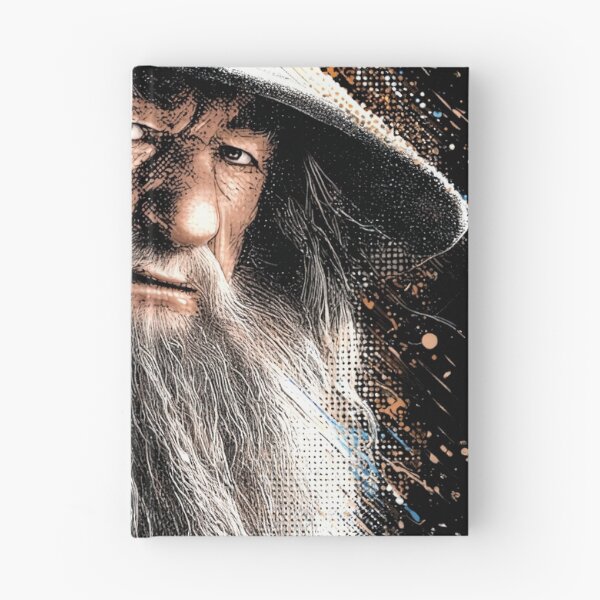 Item preview, Gandalf Lord of the Rings LOTR Ian McKellen Gandalf the Grey Gandalf the White Wizard Staff Glamdring You Shall Not Pass Balrog Moria Fellowship Fan Art Portrait Poster T-Shirt Sticker Gift designed and sold by Senpaiwaves.