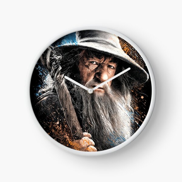 Item preview, Gandalf Lord of the Rings LOTR Ian McKellen Gandalf the Grey Gandalf the White Wizard Staff Glamdring You Shall Not Pass Balrog Moria Fellowship Fan Art Portrait Poster T-Shirt Sticker Gift designed and sold by Senpaiwaves.