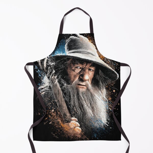 Item preview, Gandalf Lord of the Rings LOTR Ian McKellen Gandalf the Grey Gandalf the White Wizard Staff Glamdring You Shall Not Pass Balrog Moria Fellowship Fan Art Portrait Poster T-Shirt Sticker Gift designed and sold by Senpaiwaves.