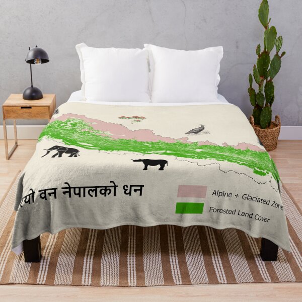 Item preview, Forests of Nepal Mini Map (नेपालका वनको सानो नक्सा) designed and sold by MapsNepal.
